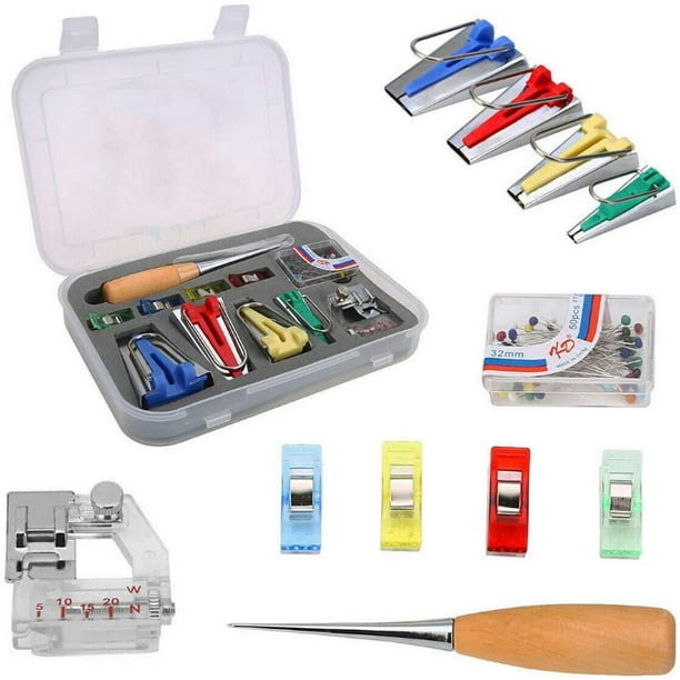 60PCS Fabric Bias Tape Maker Sewing Binding Quilting Tool Presser Foot Kit DIY 60PCS Fabric Bias Tape Maker Sewing Binding Quilting Tool Presser Foot Kit DIY